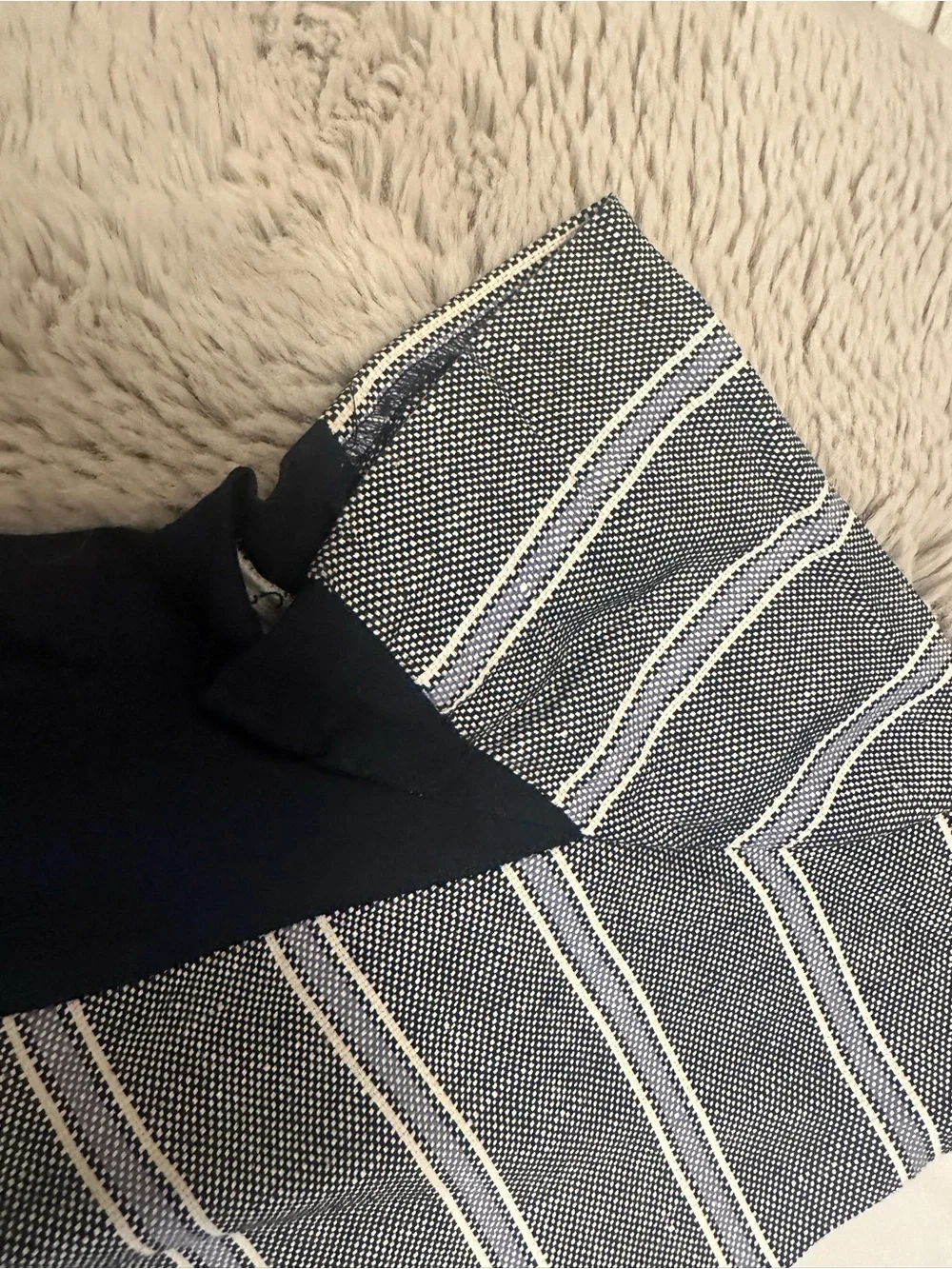 J. Crew Chevron Panel Sheath Dress in Navy and Gray, Size 4